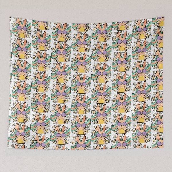 Item preview, Cool Retro Groovy Bunny Art designed and sold by SholoStudio.
