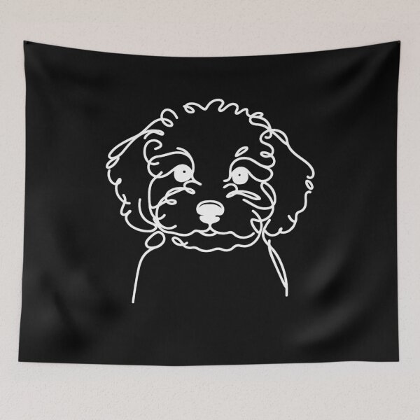 Item preview, Cavapoo Line Art Dad Mom Dog Design for Mom Dad Kids designed and sold by SALI MANI.