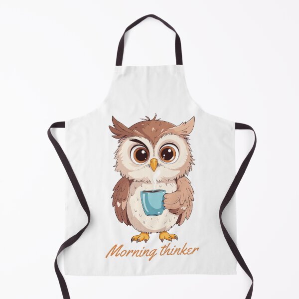 Item preview, Coffee First, Owl Later – Cute Sleepy Owl & Morning Coffee Illustration designed and sold by MarWachaN.