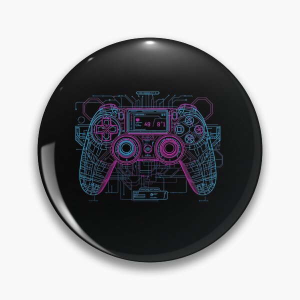Item preview, Futuristic Neon Controller Blueprint - Tech Gaming Aesthetic designed and sold by 1Celestdesign.