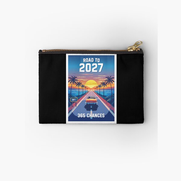 Aperçu de l'œuvre Road to 2027 - Retro Sunset Road Trip California créée et vendue par ProjetF.