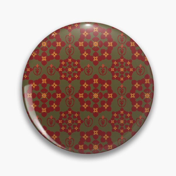 Item preview, Earthy Red Green Thai Pattern designed and sold by OIL Pattern Design .