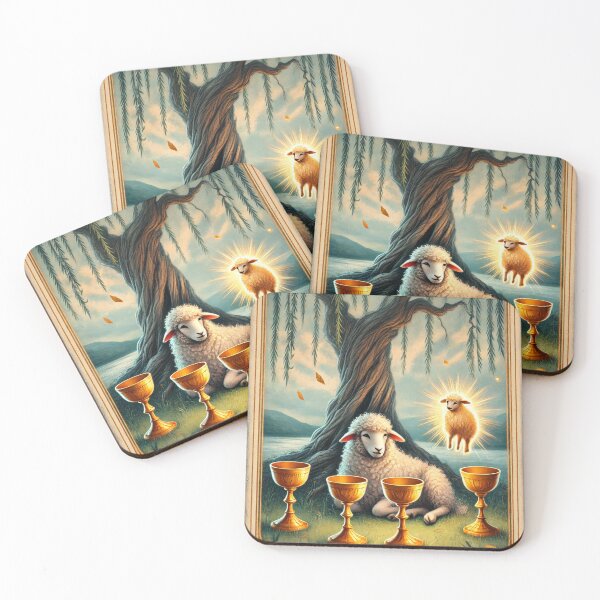 Item preview, Sheepism – Four of Cups Tarot Card designed and sold by Thpoar.