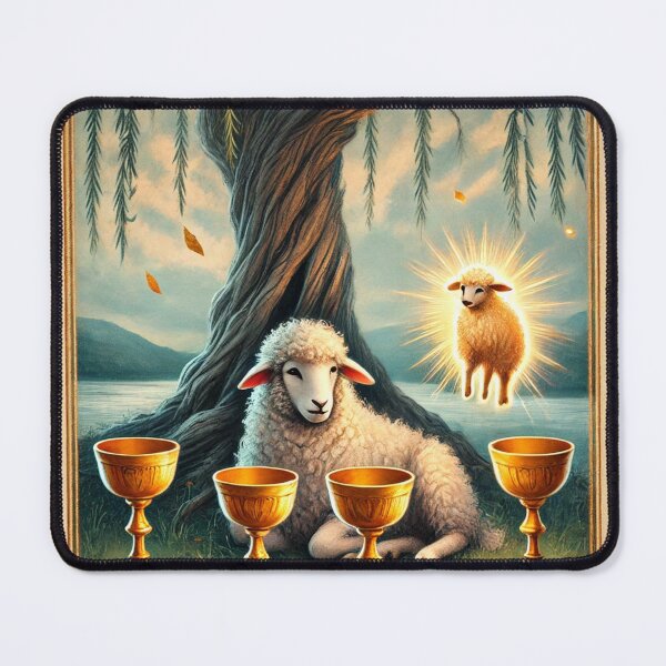 Item preview, Sheepism – Four of Cups Tarot Card designed and sold by Thpoar.