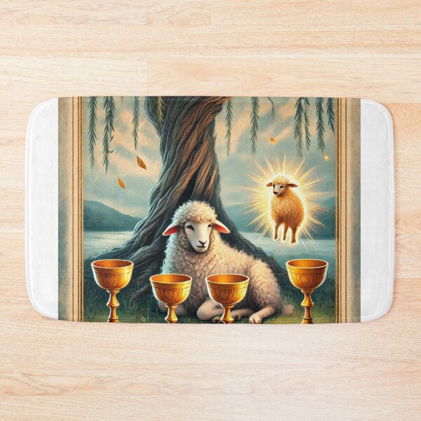 Artikelvorschau, Schafismus – Tarotkarte Vier der Kelche entworfen und verkauft von Thpoar.