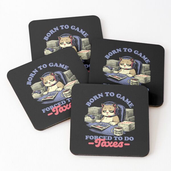 Artikelvorschau, Steuern für Gamer mit Katzenmotiven – Geschenkidee für Nerds entworfen und verkauft von Studio Mootant.