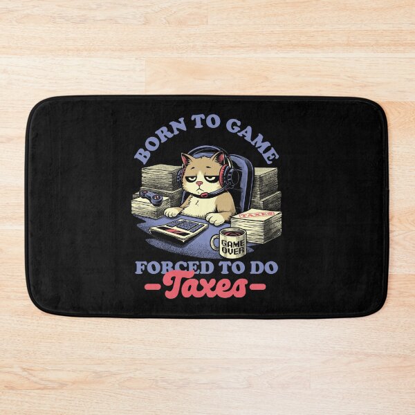 Item preview, Cat Gamer Taxes - Nerd Quote Gift designed and sold by Studio Mootant.