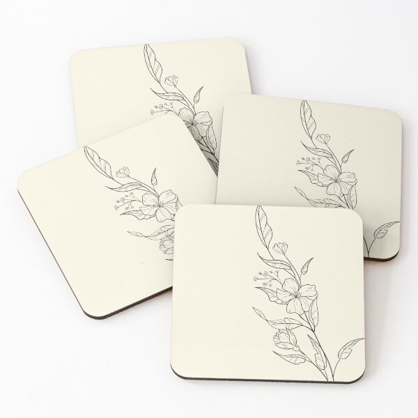 Item preview, Wild flower Bouquet lineart Drawing Sketch tatoo gifts for plant lovers designed and sold by HeavenStyleArt.