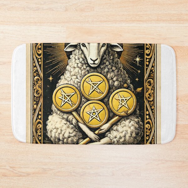 Item preview, Sheepism – Four of Pentacles Tarot Card designed and sold by Thpoar.