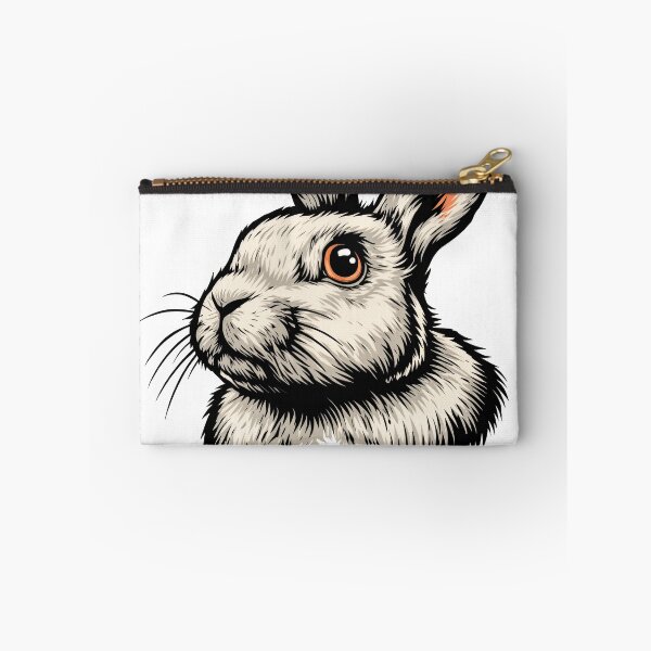 Item preview, Red-Eyed Rebel: Stylized Rabbit with Attitude designed and sold by ForeverPrintsOK.