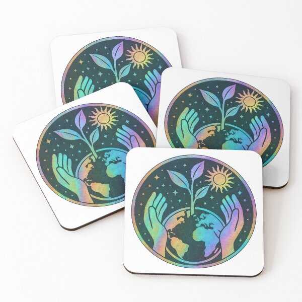 Item preview, Cupped hands encircle Earth with Africa and Europe, sprout and sun designed and sold by Creative88Art.