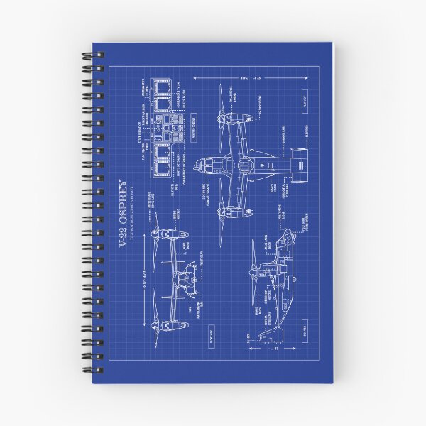 Item preview,  V-22 Osprey: Tilt-Rotor Military Aircraft (Blueprint - Horizontal) designed and sold by BGALAXY.