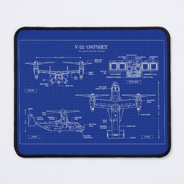 Item preview,  V-22 Osprey: Tilt-Rotor Military Aircraft (Blueprint - Horizontal) designed and sold by BGALAXY.
