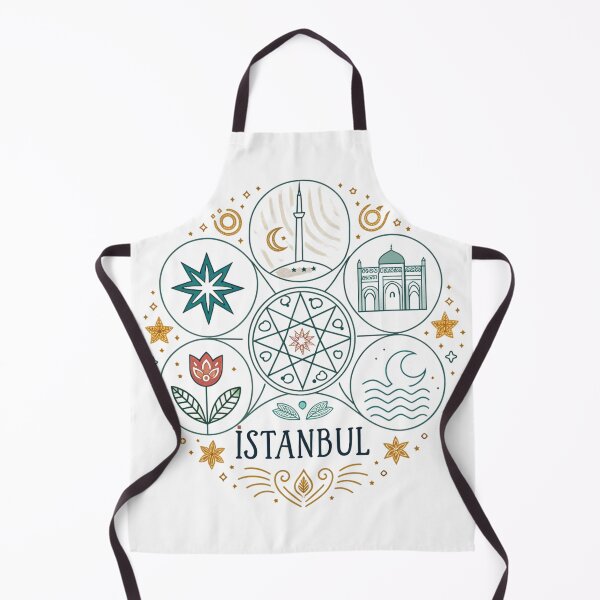 Item preview, Minimalist Istanbul Symbols Design | Tulip, Mosque, Sea, and Star Art designed and sold by asliberry.