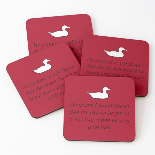 Item preview, Heated Rivalry Rachel Reid Shane Ilya Book Quote (Montreal Metros Red) designed and sold by claybro.