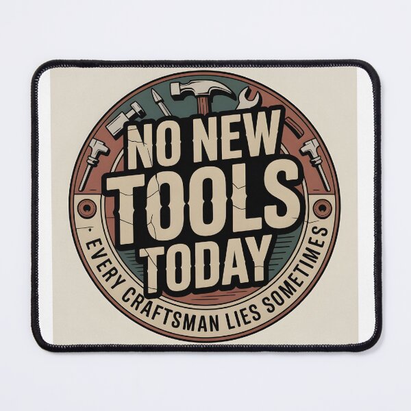 Item preview, No New Tools Today Retro Workshop Humor T-Shirt designed and sold by Viktorio Art Shop.