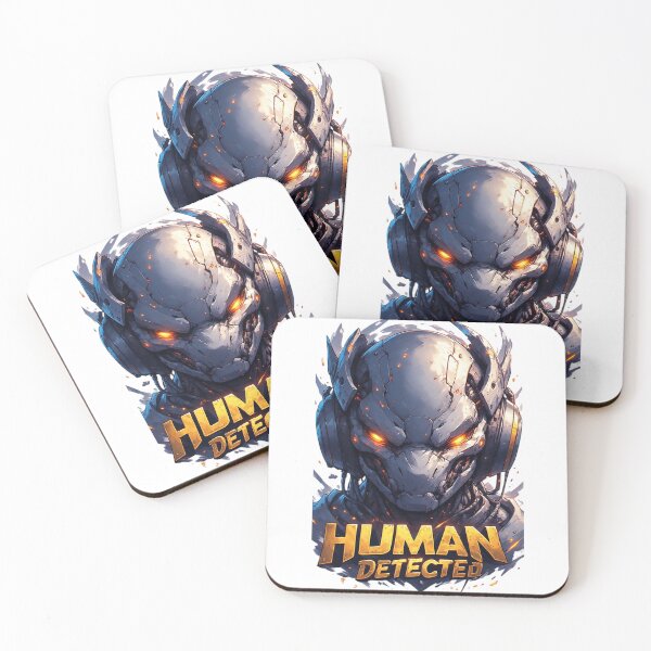 Item preview, Robotic humanoid with the inscription "Human Detected" designed and sold by newvisionart191.
