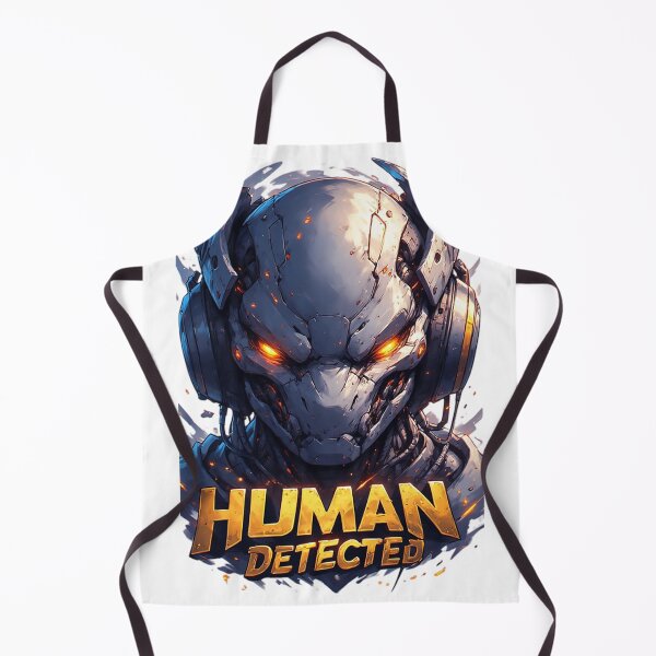 Item preview, Robotic humanoid with the inscription "Human Detected" designed and sold by newvisionart191.
