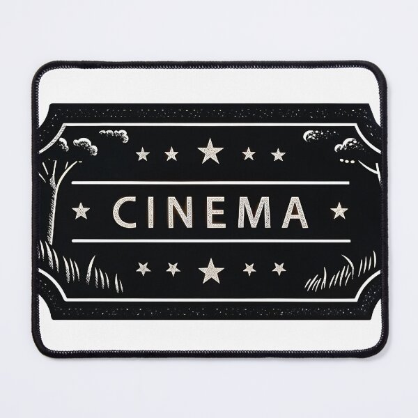 Item preview, Vintage cinema ticket graphic with stars, barcode lines, and flourishes designed and sold by Creative88Art.