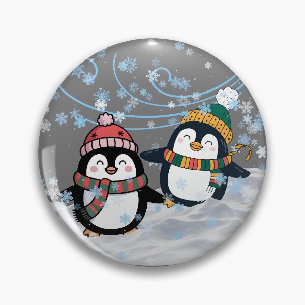 Aperçu de l'œuvre Adorables pingouins en hiver créée et vendue par JokeAndStyle.