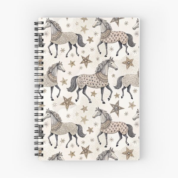 Item preview, Whimsical Folk Art Horses and Stars Pattern designed and sold by Snifferius.