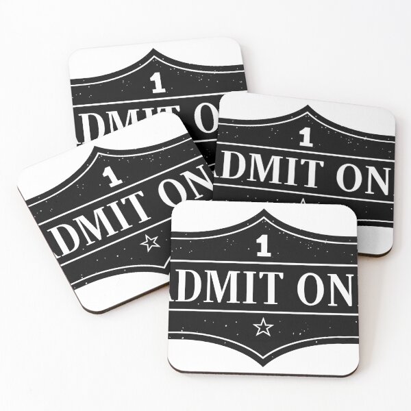 Item preview, Vintage black and white admit one ticket with scalloped edges designed and sold by Creative88Art.