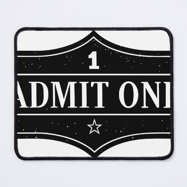 Item preview, Vintage black and white admit one ticket with scalloped edges designed and sold by Creative88Art.