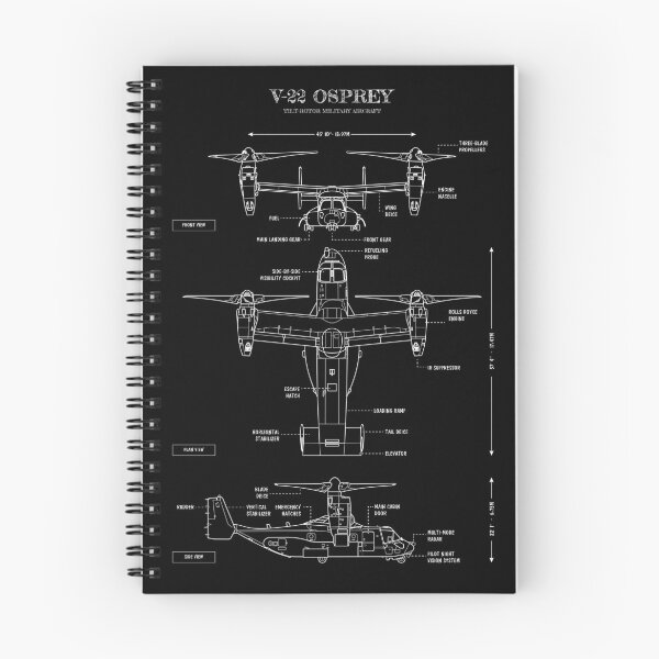 Aperçu de l'œuvre V-22 Osprey: Tilt-Rotor Military Aircraft (White Stencil, No Background- Horizontal) créée et vendue par BGALAXY.