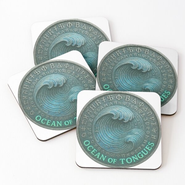 Item preview, Coin like medallion with spiral wave and multilingual glyphs designed and sold by Creative88Art.