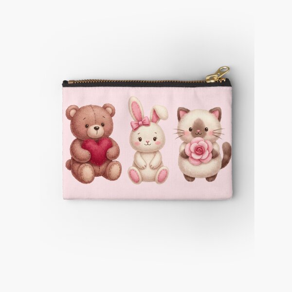Item preview, Cute Watercolor Animal Friends - Bear, Bunny and Cat Trio designed and sold by SeGoArtDesign.