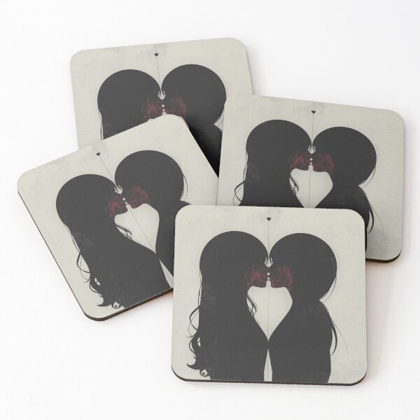 Item preview, Gothic silhouettes forming a dark love heart designed and sold by StormArte.