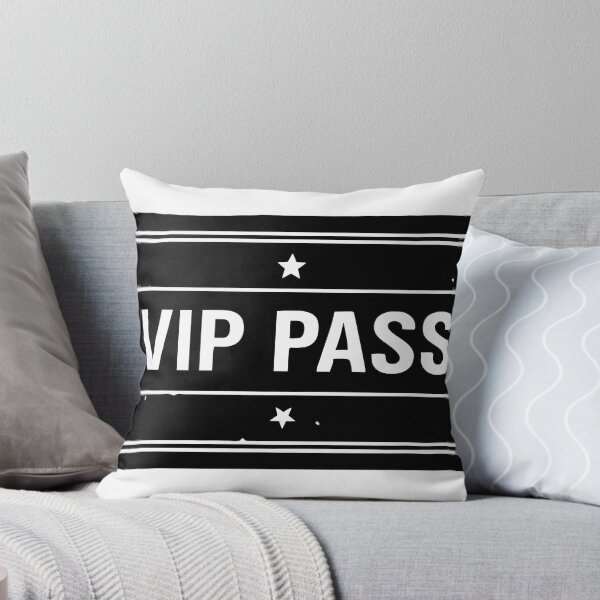 Item preview, Monochrome VIP pass ticket with stars and rounded rectangular panel designed and sold by Creative88Art.