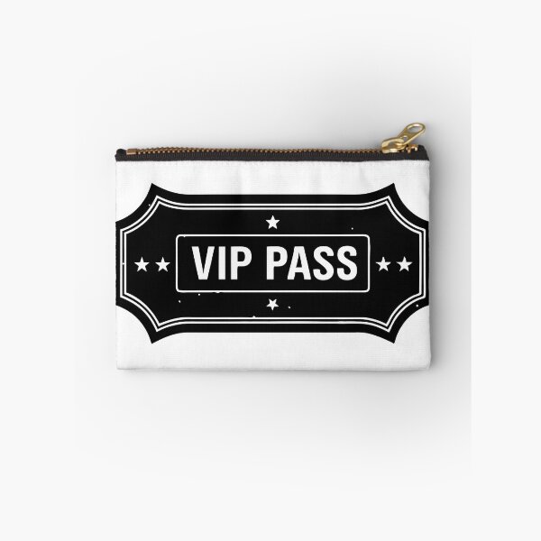 Item preview, Monochrome VIP pass ticket with stars and rounded rectangular panel designed and sold by Creative88Art.
