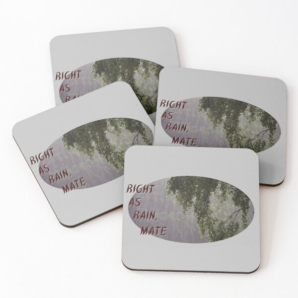 Item preview, "Right As Rain, Mate" Australian Twist of a British Idiom designed and sold by DizzyButterfly.