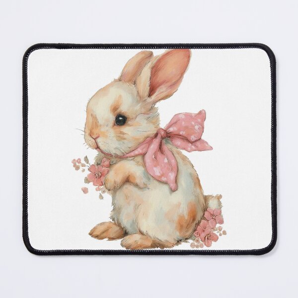 Item preview, floral bunni designed and sold by ArtInPi.