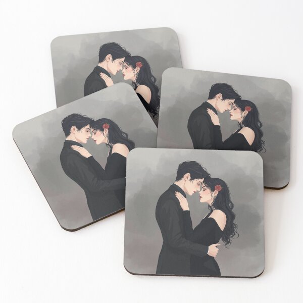 Item preview, Romantic gothic couple in a dark intimate embrace designed and sold by StormArte.
