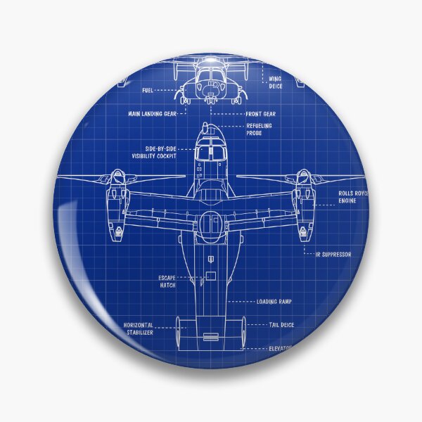 Item preview,  V-22 Osprey: Tilt-Rotor Military Aircraft (Blueprint - Vertical) designed and sold by BGALAXY.