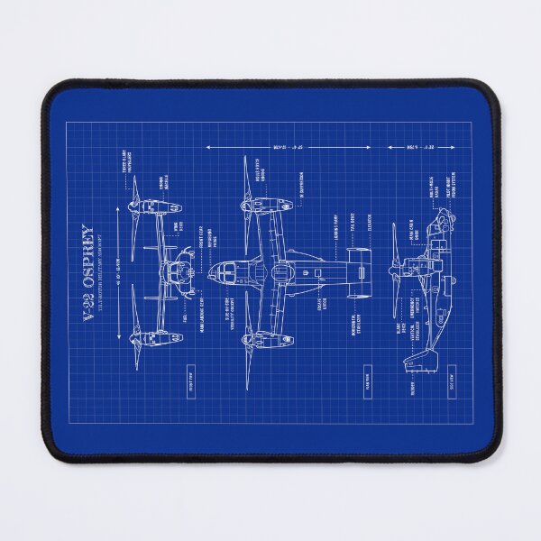 Item preview,  V-22 Osprey: Tilt-Rotor Military Aircraft (Blueprint - Vertical) designed and sold by BGALAXY.
