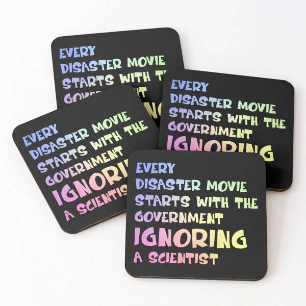 Item preview, Every Disaster Movie Starts with the Government Ignoring Science — Funny Science Humor designed and sold by ScienceCorner.