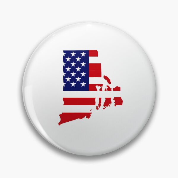 Item preview, Rhode Island Stars & Stripes State Silhouette – Distressed Americana designed and sold by Paper Drip.