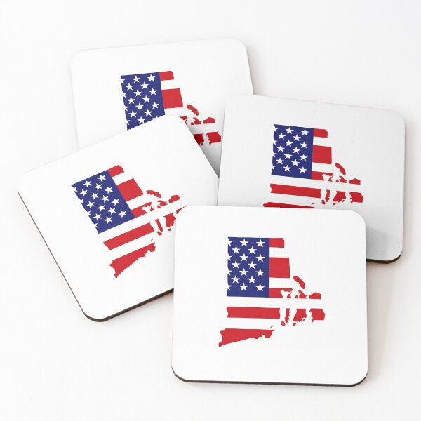 Item preview, Rhode Island Stars & Stripes State Silhouette – Distressed Americana designed and sold by Paper Drip.