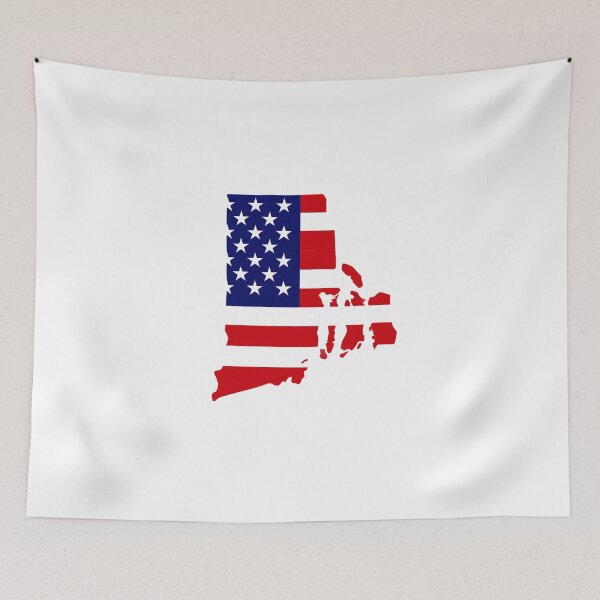 Item preview, Rhode Island Stars & Stripes State Silhouette – Distressed Americana designed and sold by Paper Drip.