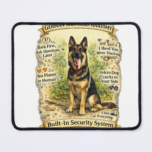 Item preview, German Shepherd Anatomy: Built-In Security System designed and sold by The Good Boy Collective.