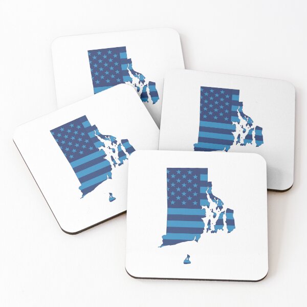 Item preview, Rhode Island USA Flag Silhouette – Stars and Stripes State Outline designed and sold by Paper Drip.