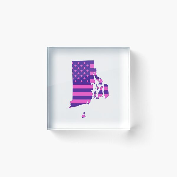 Item preview, Rhode Island Pop Pink State Flag – Modern Fun Colors designed and sold by Paper Drip.