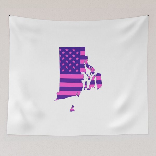 Item preview, Rhode Island Pop Pink State Flag – Modern Fun Colors designed and sold by Paper Drip.