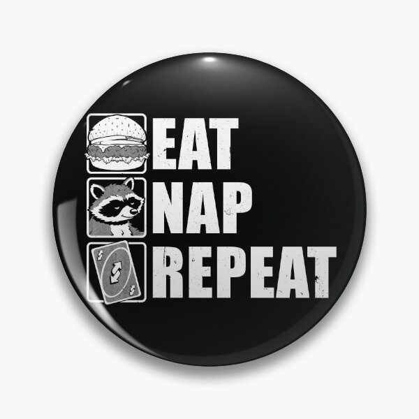 Item preview, Eat Nap Repeat - Cute Raccoon Gift designed and sold by Studio Mootant.