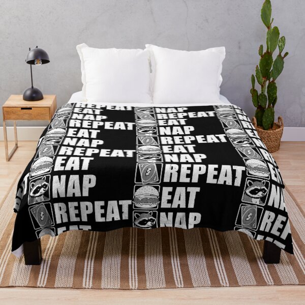 Item preview, Eat Nap Repeat - Cute Raccoon Gift designed and sold by Studio Mootant.