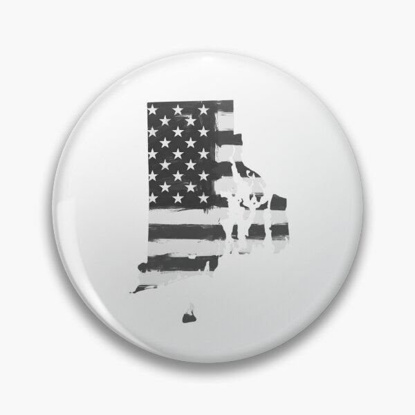 Item preview, Rhode Island State Stars & Stripes Silhouette – Black and White designed and sold by Paper Drip.