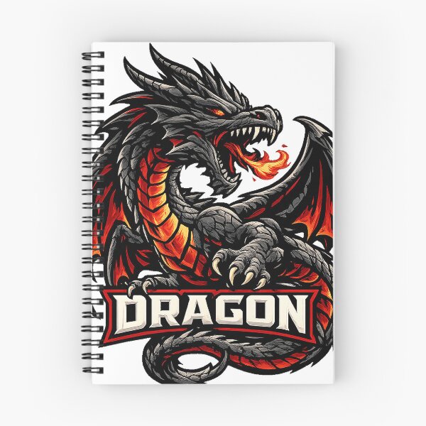 Item preview, Fire Dragon Emblem – Dark Fantasy Dragon Logo with Flames designed and sold by RobiCom.